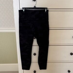 Lululemon Athletica Black Camouflage Leggings